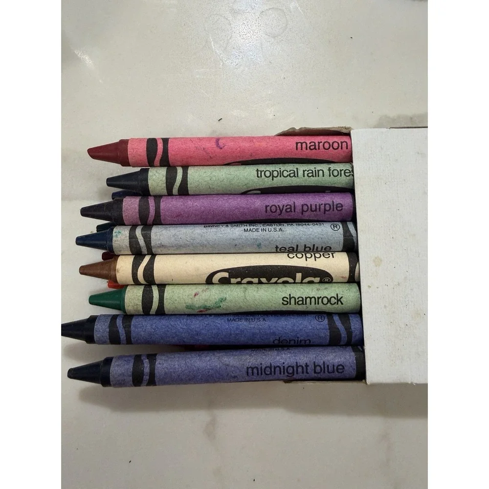 Vintage Crayola 96 99 Retired Crayons Binney Smith Dandelion Indian Red Thistle